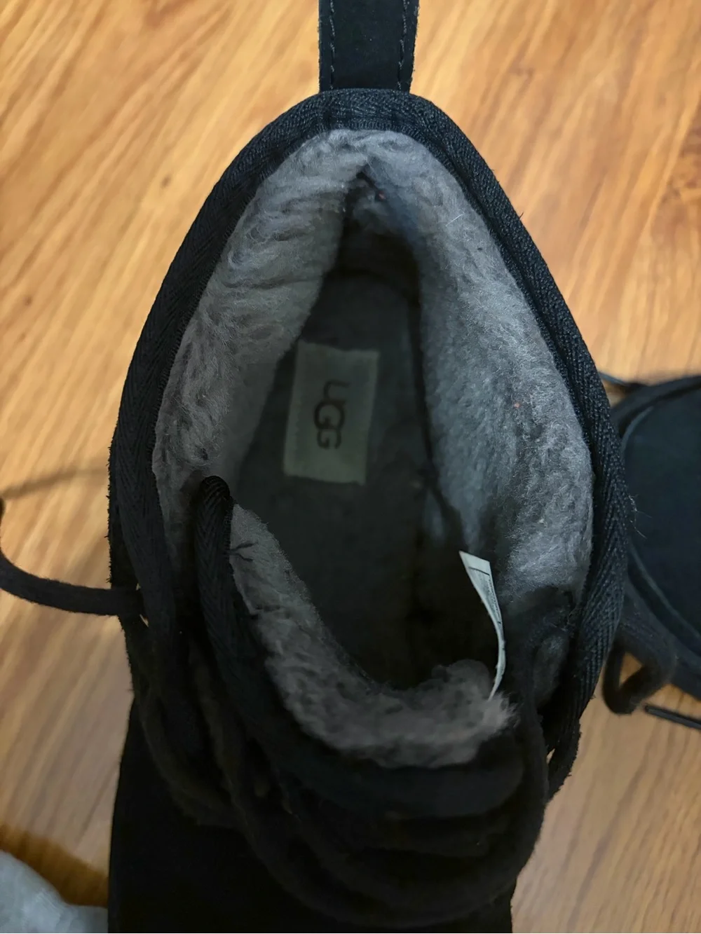 UGG Men's Black Suede Chukka Boots with Shearling Lining